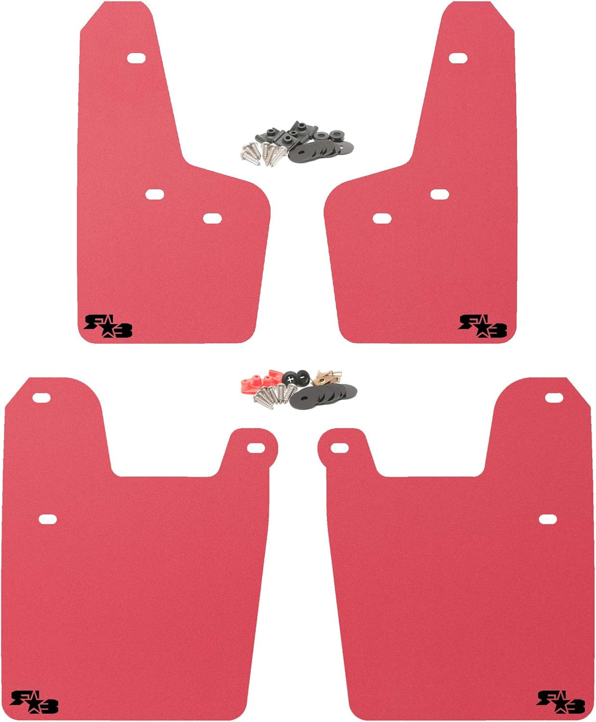 Black Mud Flaps with Black Logo I592