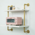 Industrial Retro Wall Mount Iron Pipe Microwave Oven Shelf Stand L139033