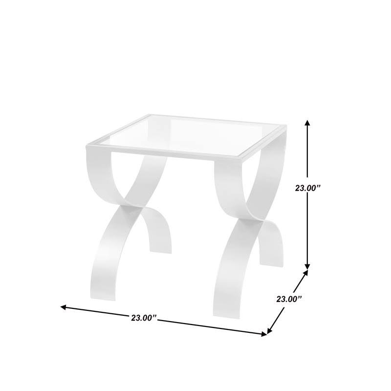 Gold Glass Top End Table I112