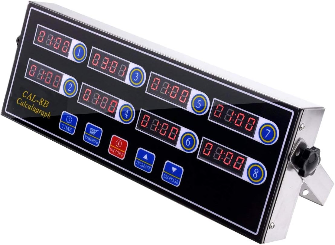 8 Channel Stainless Steel Kitchen Timer I69146