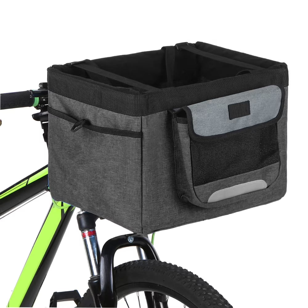 Foldable Front Basket Bike Basket Dog Cat Carrier Camping Tote Bag P4047