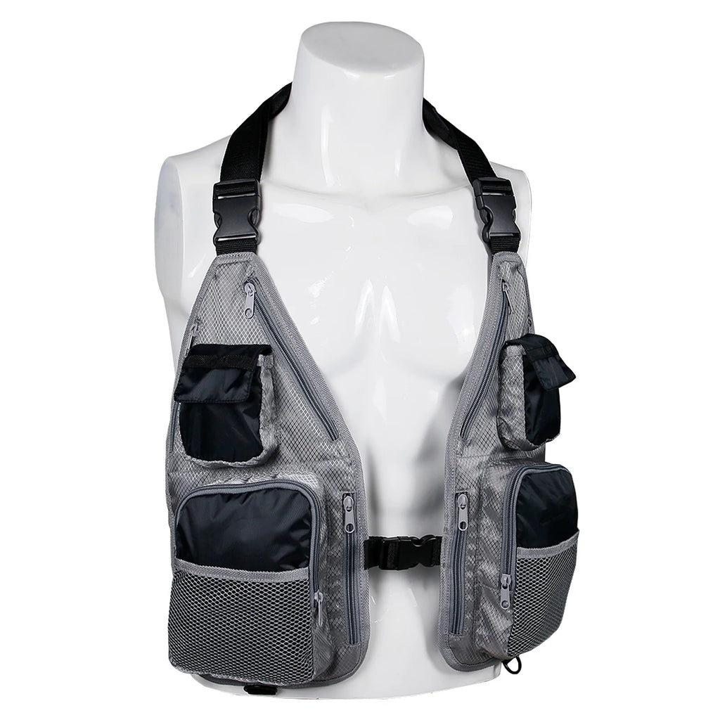 Breathable Adjustable Waistcoat with Pockets D Rings Z5746