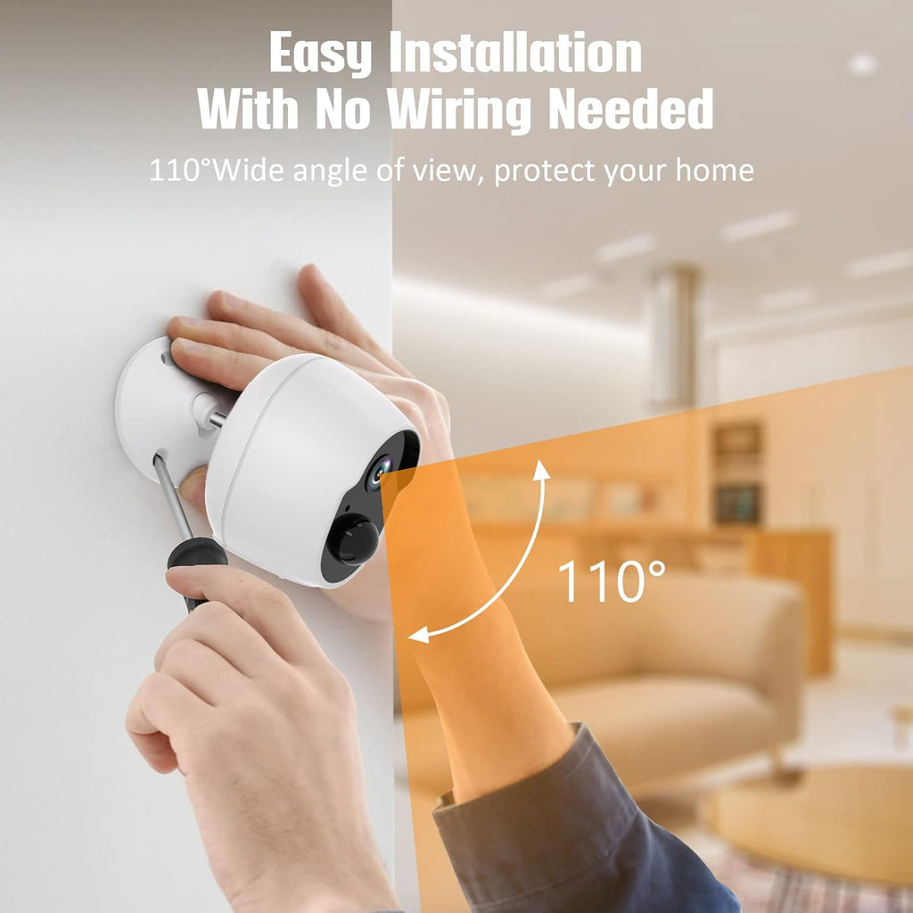 Wireless Security Camera Outdoor, 1080P Battery Powered WiFi Camera, IP65 Weatherproof I615057