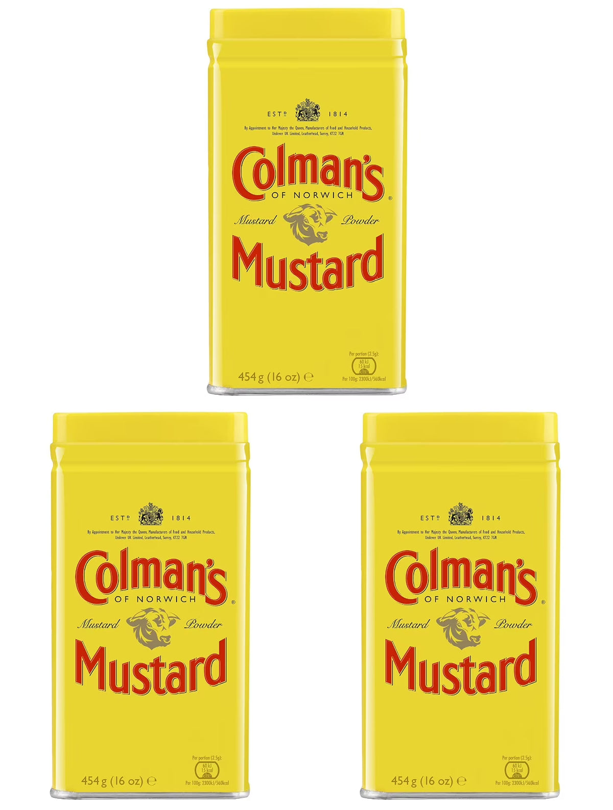 Mustard Powder, 16-Ounce Cans (Pack of 3) D3480