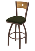 25-inch Swivel Counter Stool with Bronze Finish and Medium Back A664063