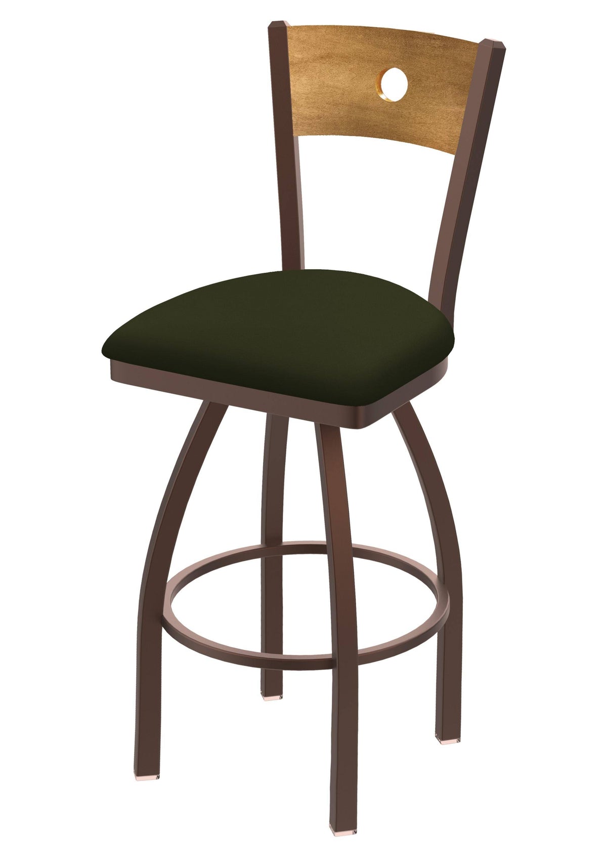 25-inch Swivel Counter Stool with Bronze Finish and Medium Back A664063