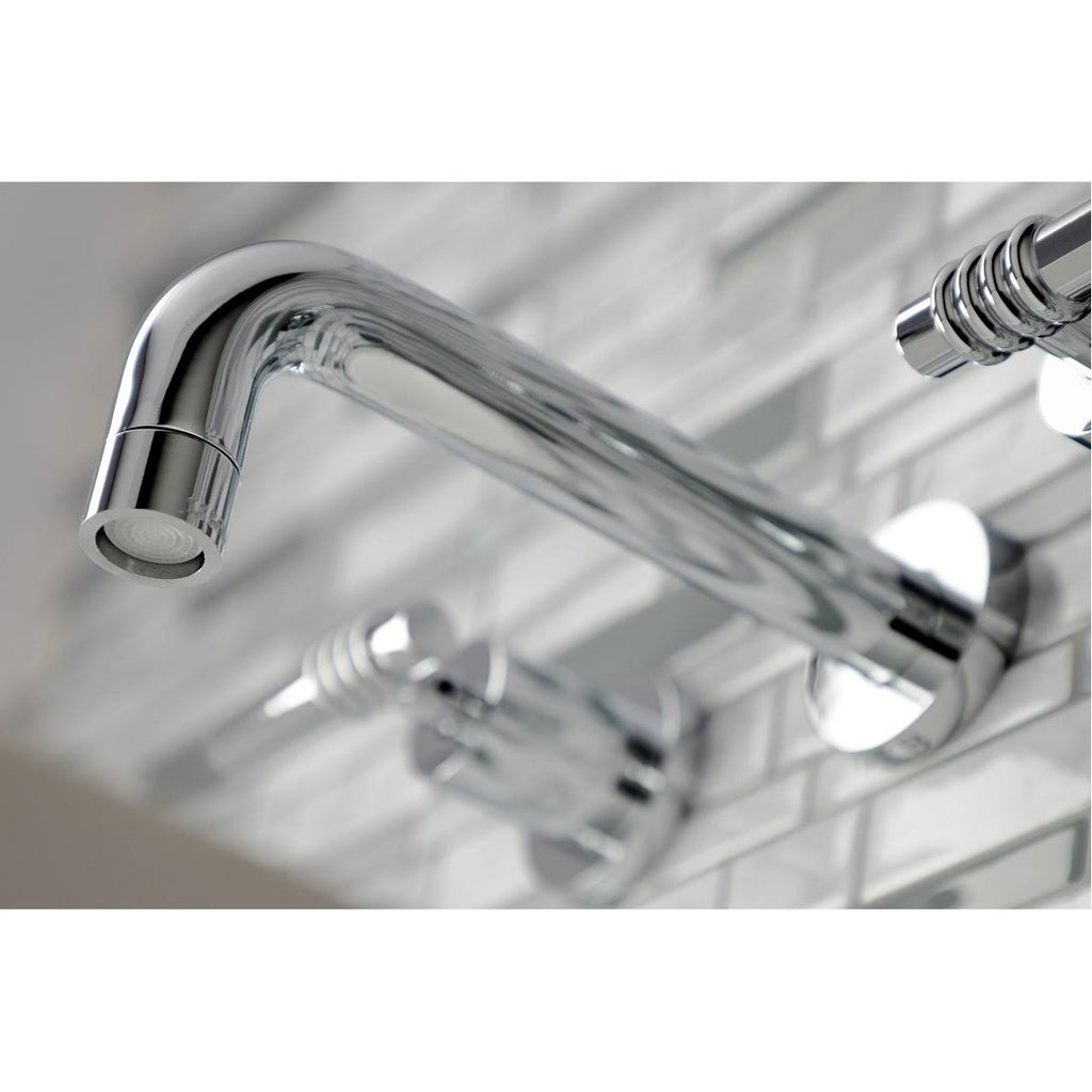 Antique Brass 2-Handle Wall Mount Bathroom Faucet B716760