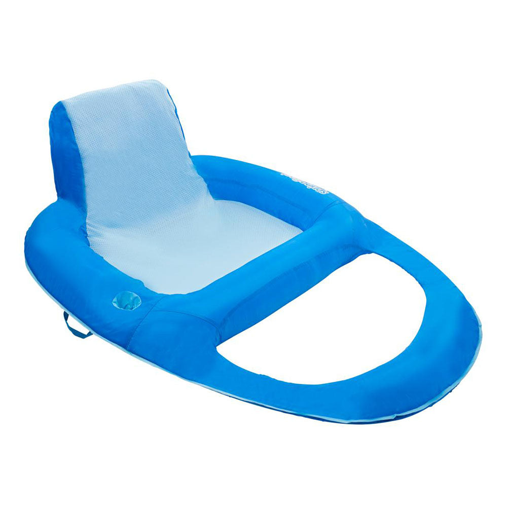 Dark & Light Blue Inflatable Floating Chair with Cup Holder (2 Pack) M7417