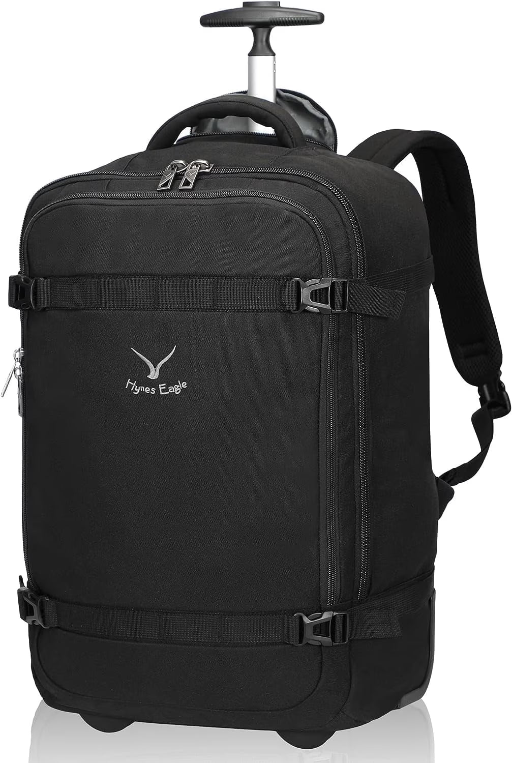 42L Trolley Backpack with 2 Wheels Softside Carry-on Luggage U5035