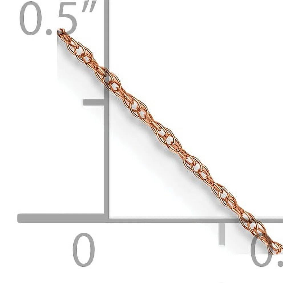 14K Rose Gold Rope Chain Necklace 16 Inches L973280