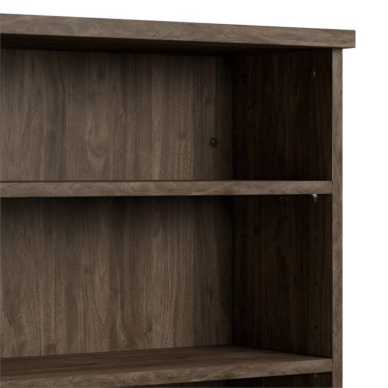 Industrial Farmhouse 3 Shelf Bookcase Dark Brown N929