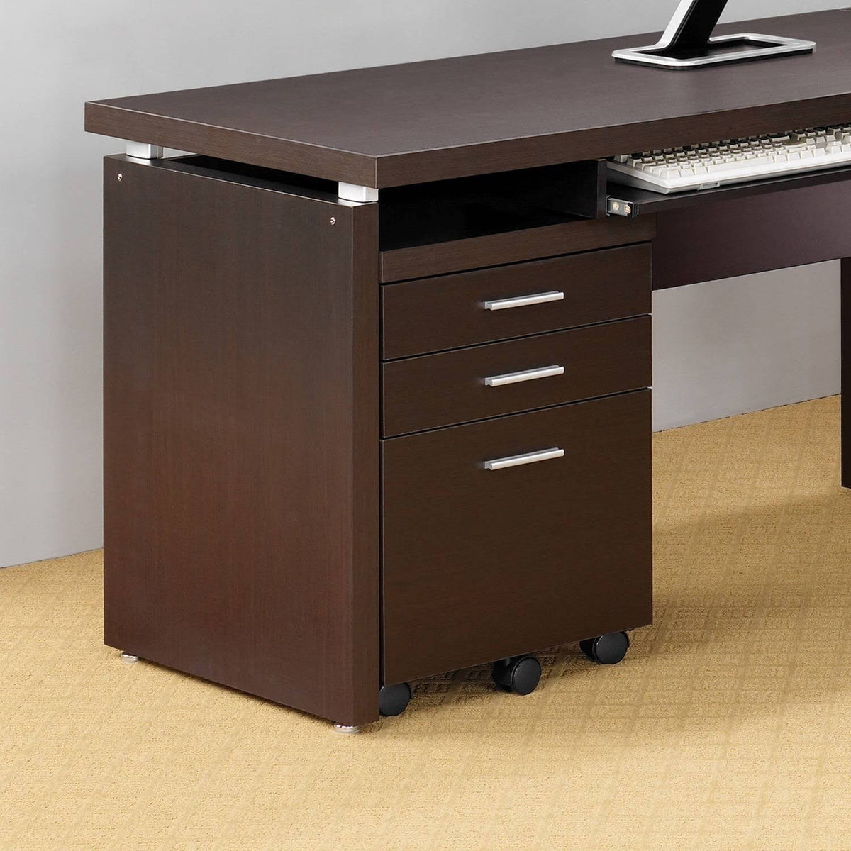 Cappuccino 3-Drawer File Cabinet B7862