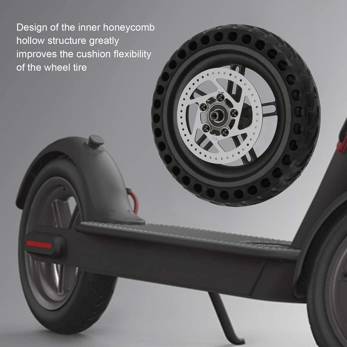 8.5 inch Electric Scooter Rear Tire Set with Wheel Hub Disc Brake, Pack of 2 E325