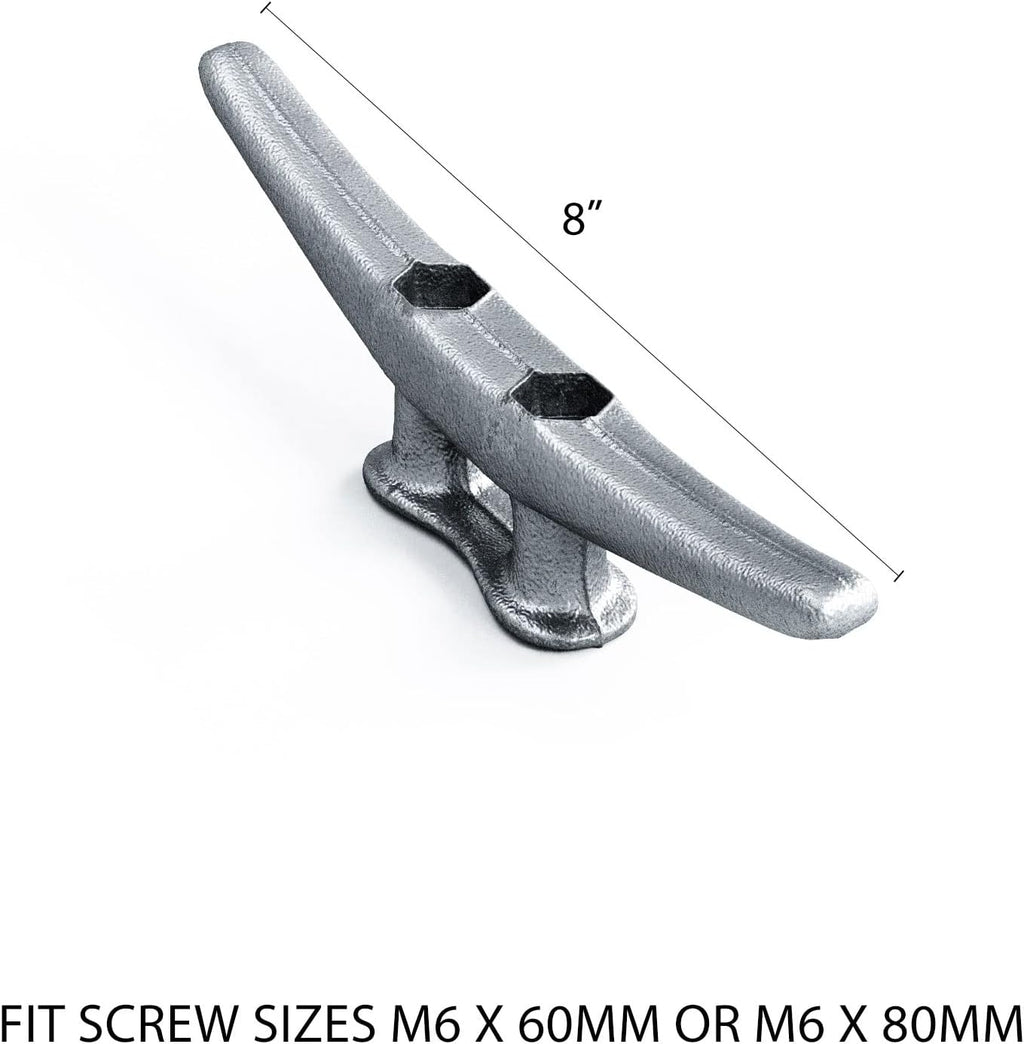 8 Dock Cleats Rough Cast Hot Dipped Galvanized Iron X81744