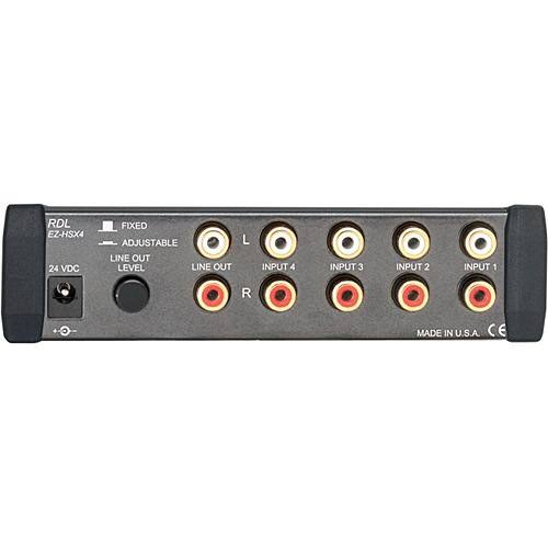 4x1 Stereo Audio Input Switcher with Headphone Amp N125212