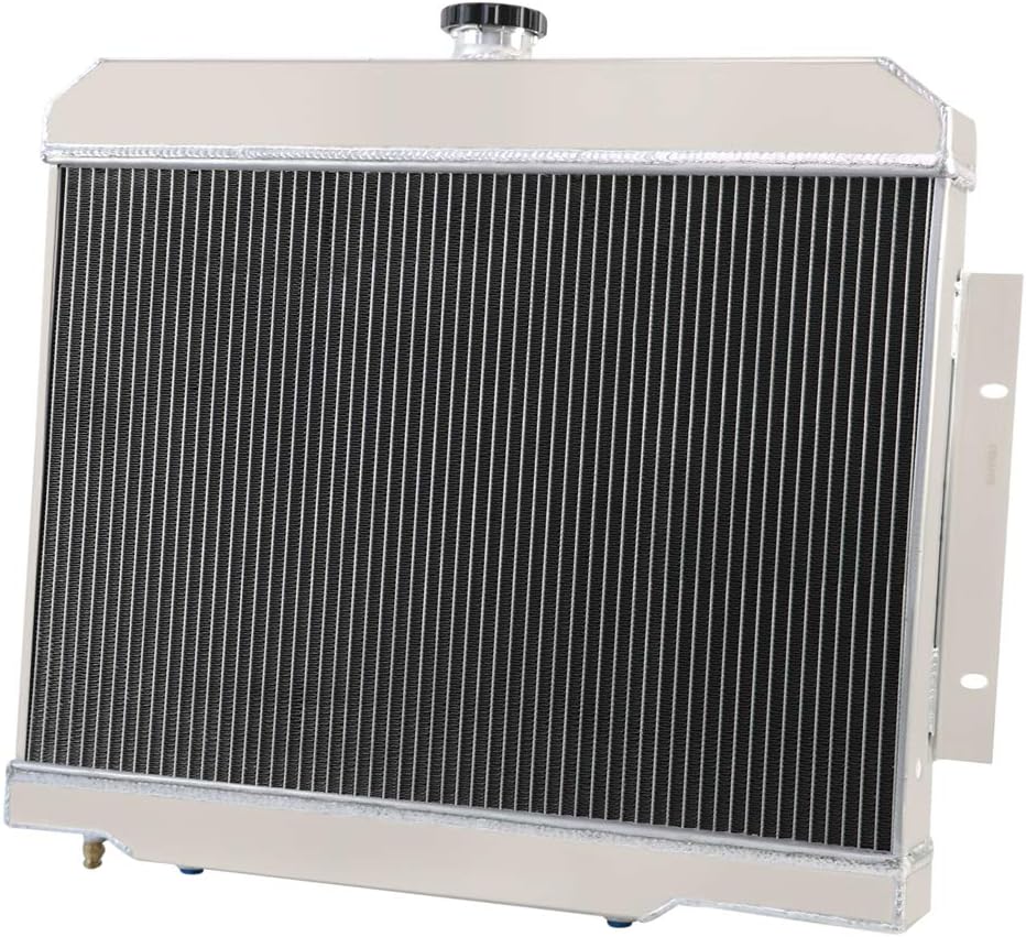 3 Row Core Aluminum Radiator with 2 x 12" Fans and Thermostat Relay Wire Kit for Jeep CJ5 CJ6 CJ7 Scrambler J692
