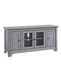 Antique Grey Wood TV Media Stand Storage Console X55789