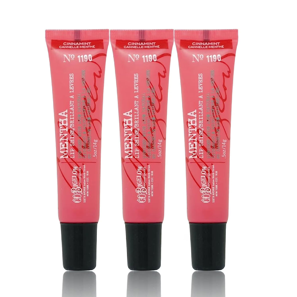 Cinnamint Mentha Lip Shine Lip Balm Trio, 3 Pack, 0.5 oz each V7390