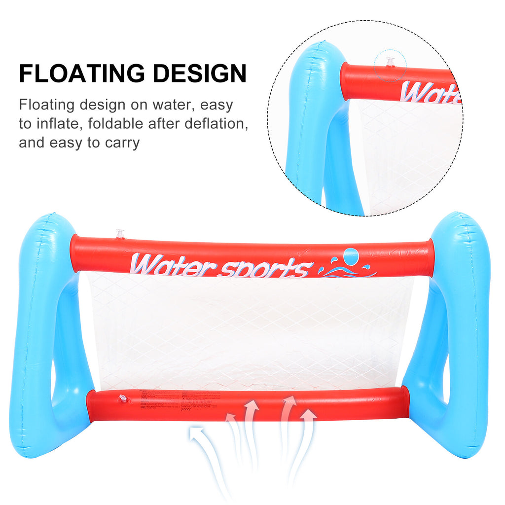 Inflatable Pool Float Set with Volleyball Net and Volleyballs E237918
