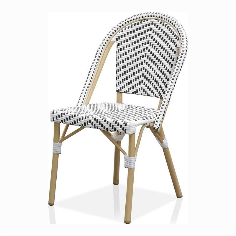 Black Metal Patio 3-Piece Table and Chair Set R61835