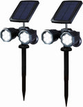 Solar Lights Outdoor with Motion Sensor 14 LED Waterproof Landscape Spotlights Set of 2 C8359