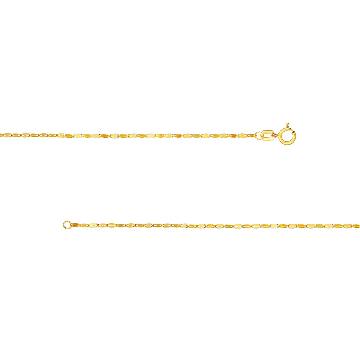 14K Yellow Gold 16" 1.45mm Chain Necklace Z4204