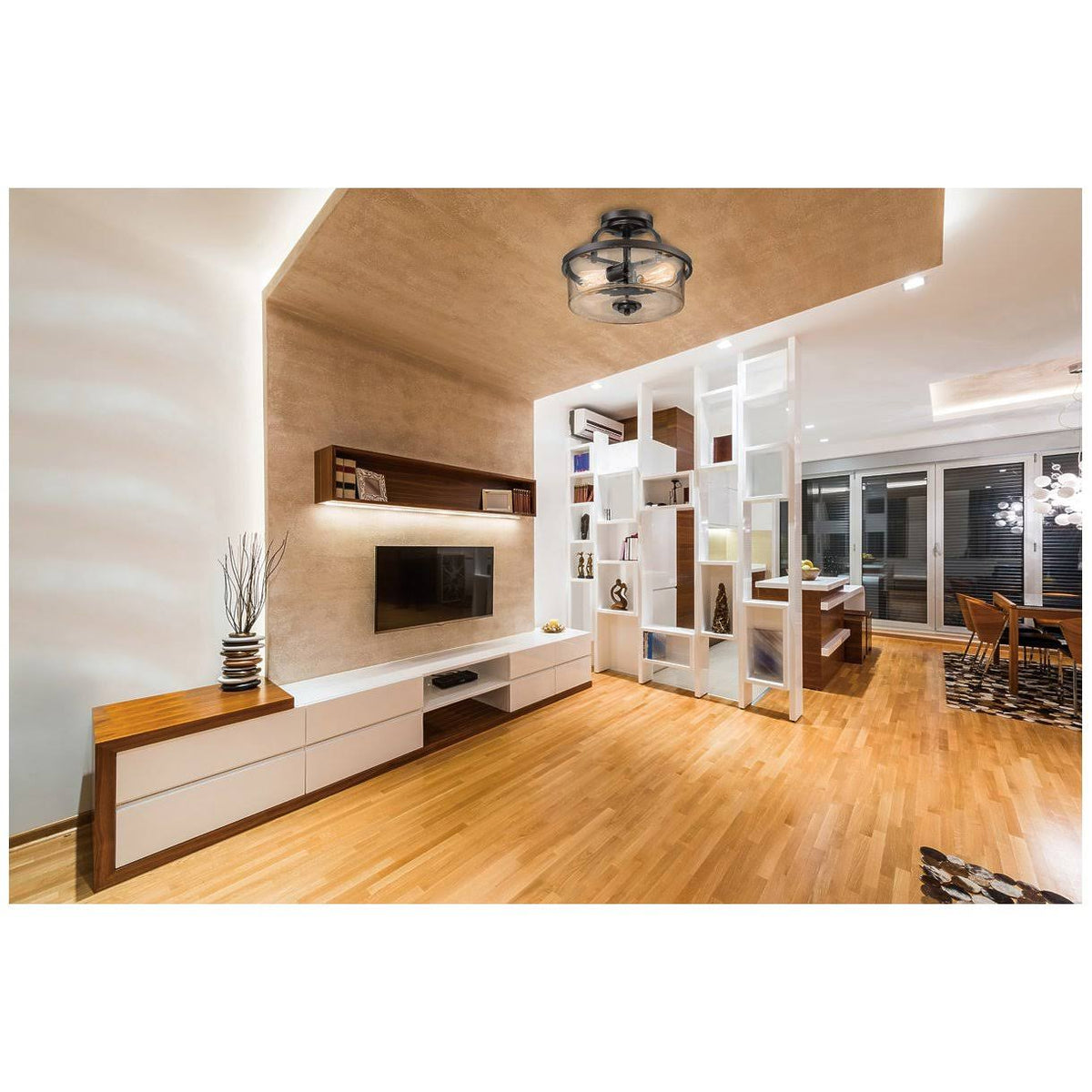 2 Light Semi Flush English Bronze R6942