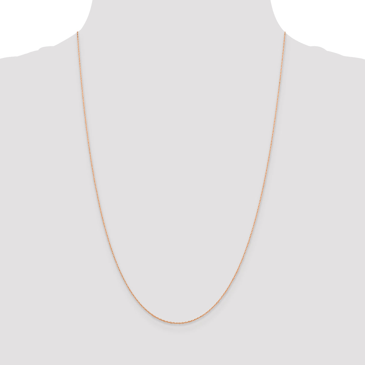 14K Rose Gold Rope Chain Necklace 16 Inches L973280