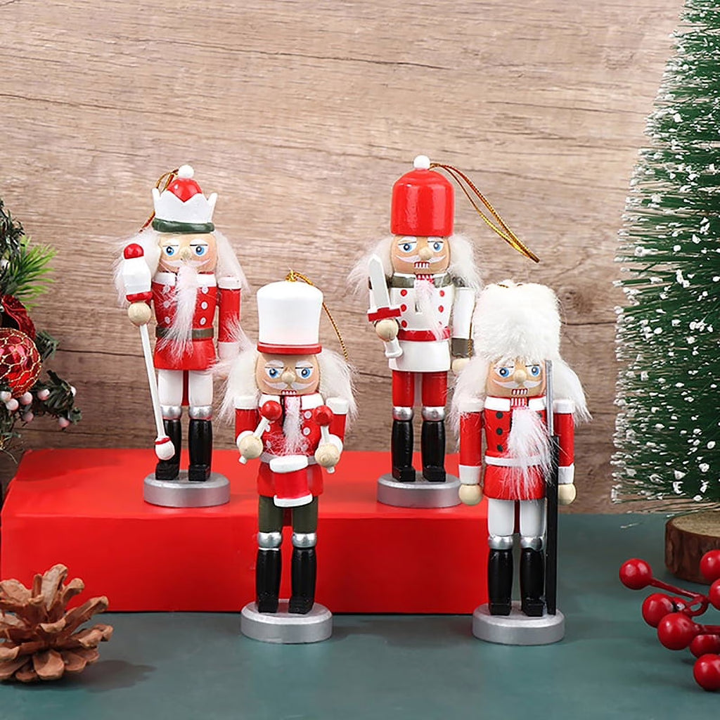 1Pc 12CM Nutcracker Puppet Soldier Xmas Tree Pendant D678