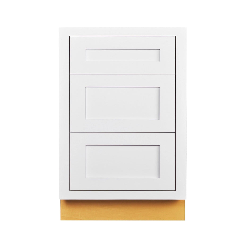 Snow White 21 inch Wide 3 Drawer Base Cabinet J70739