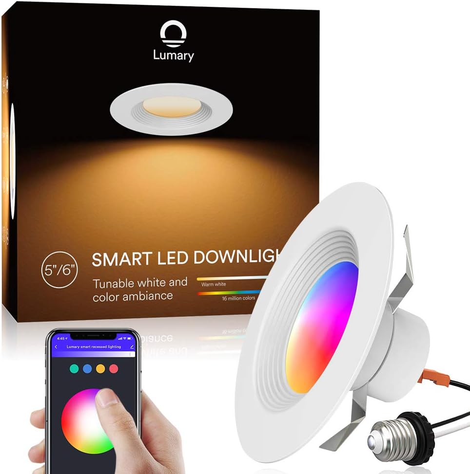 5/6 inch LED Smart Recessed Lighting Wi-Fi RGBWW Downlight 13W 1100LM D15424