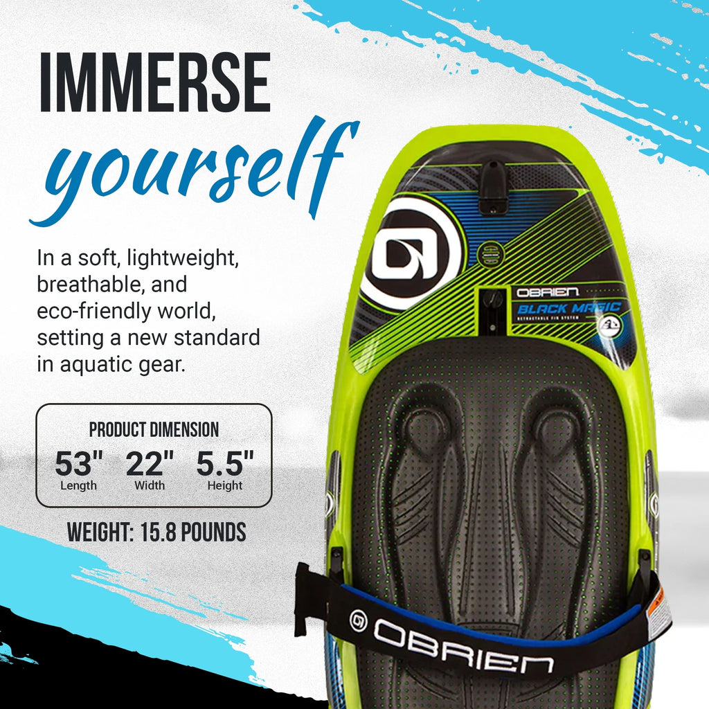 Black Magic Kneeboard with Retractable Fins and Hook L4904