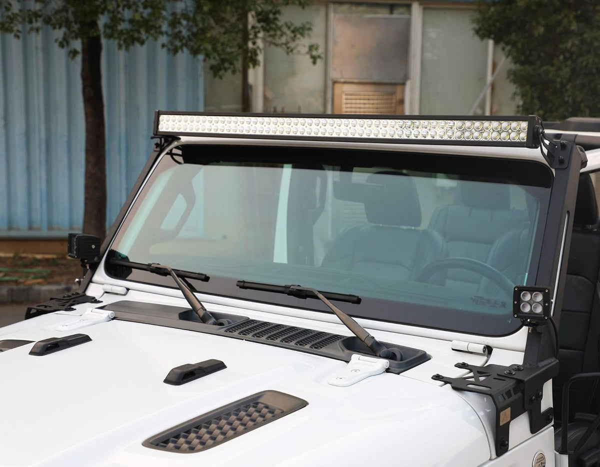 A-Pillar LED Light Bar Mounting Brackets with 2 LED Lights X434726
