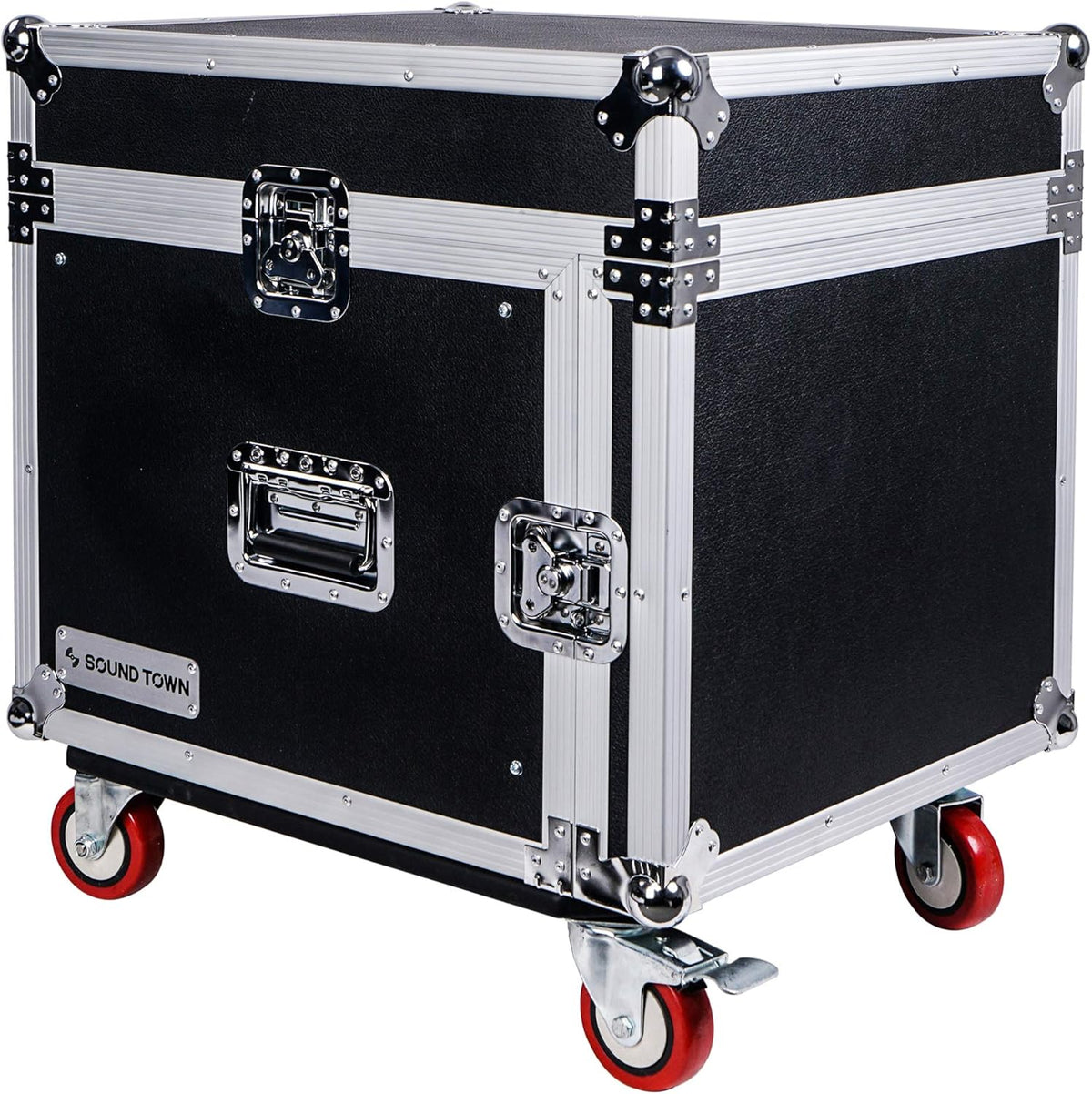 12U Slant Mixer Top Rack Case with Casters A185