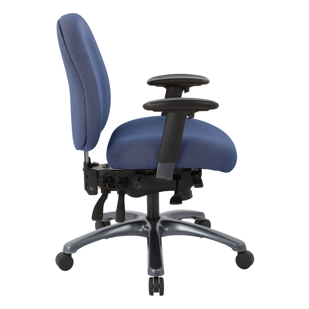 Jet Mid-Office Chair with Seat Slider and Titanium Finish Base A489177