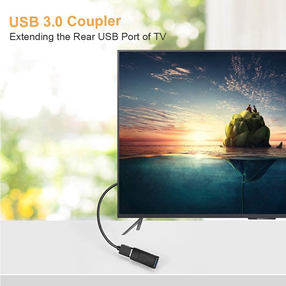 USB 3.0 Type A Female to Female Extension Adapter, Black, 2 Pack P98569