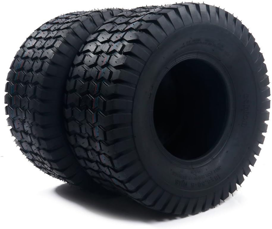 2Pcs 18 x 6.50-8 Tubeless Lawn Mower Tire E81996
