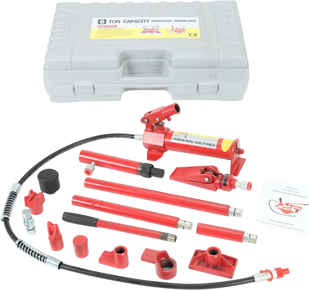 10 Ton Porta Power Hydraulic Jack with Oil Hose C2539