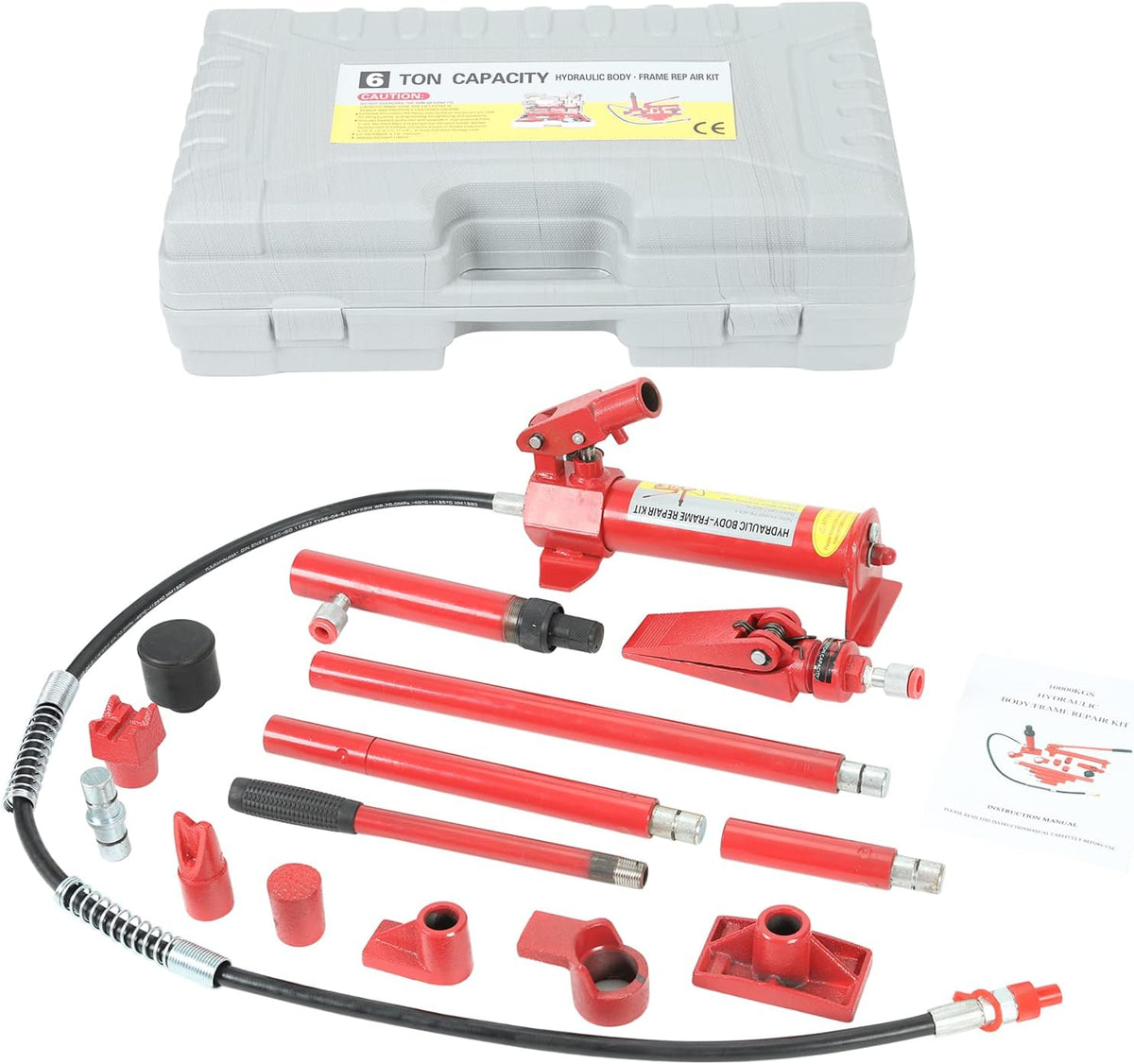 10 Ton Porta Power Hydraulic Jack with Oil Hose C2539