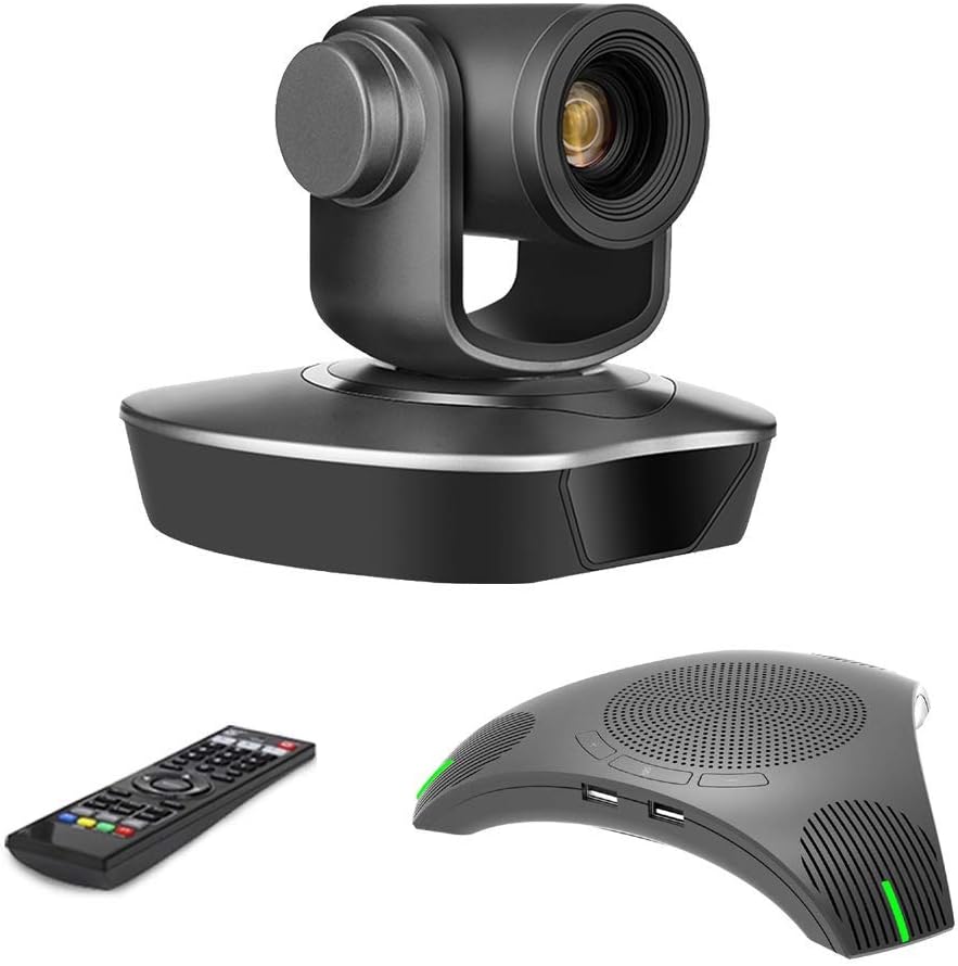Video Conferencing System Bundle with USB Connection, 3X Optical Zoom 1080P Full HD Wide-Angle Camera and 360° Omnidirectional Microphone Speakerphone Z629