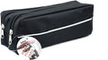 X-Large Double Zip Fabric Pencil Case (Black) A7291