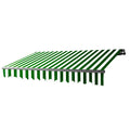 Black Frame Motorized Retractable Patio Canopy Awning 16x10 Green/White L787