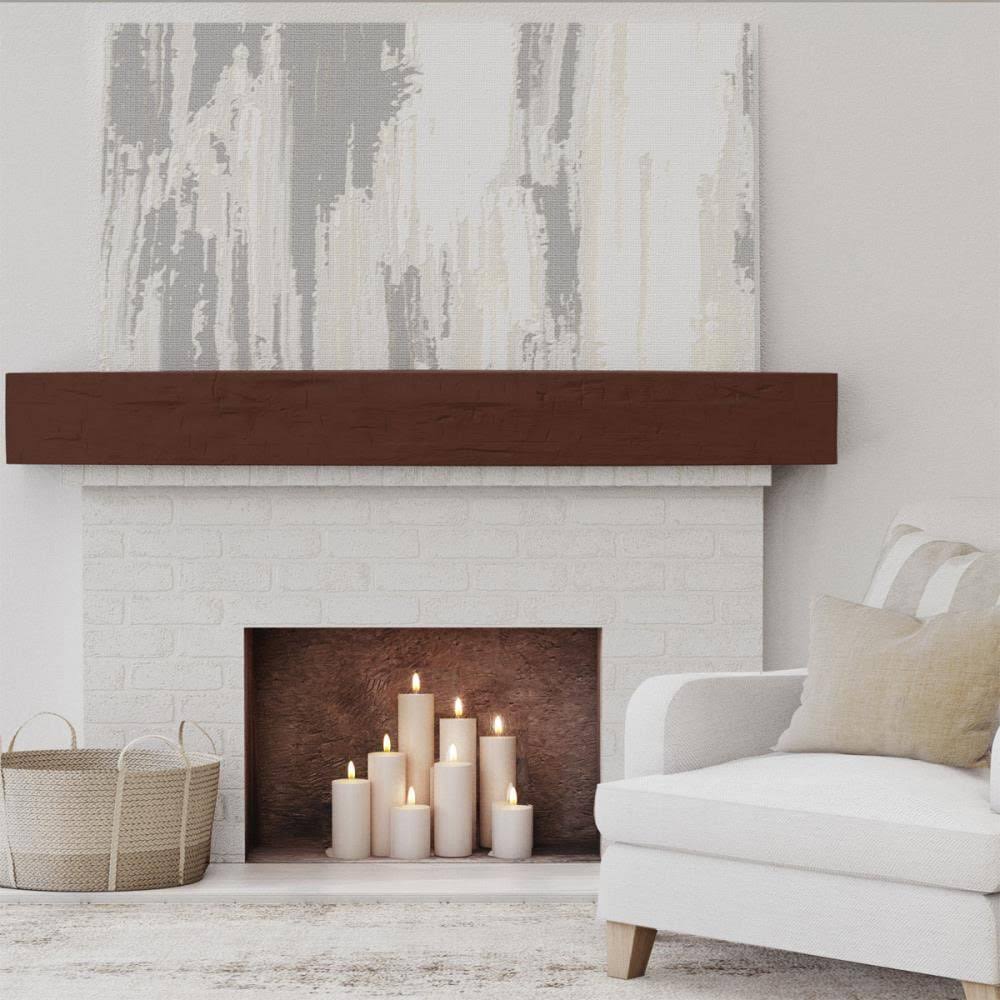 Natural Pecan Faux Wood Fireplace Mantel N92235