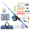 Kids Fishing Rod and Reel Combo 1.2m/1.5m Telescopic Casting Rod with Spincast Reel and Carry Bag B4821