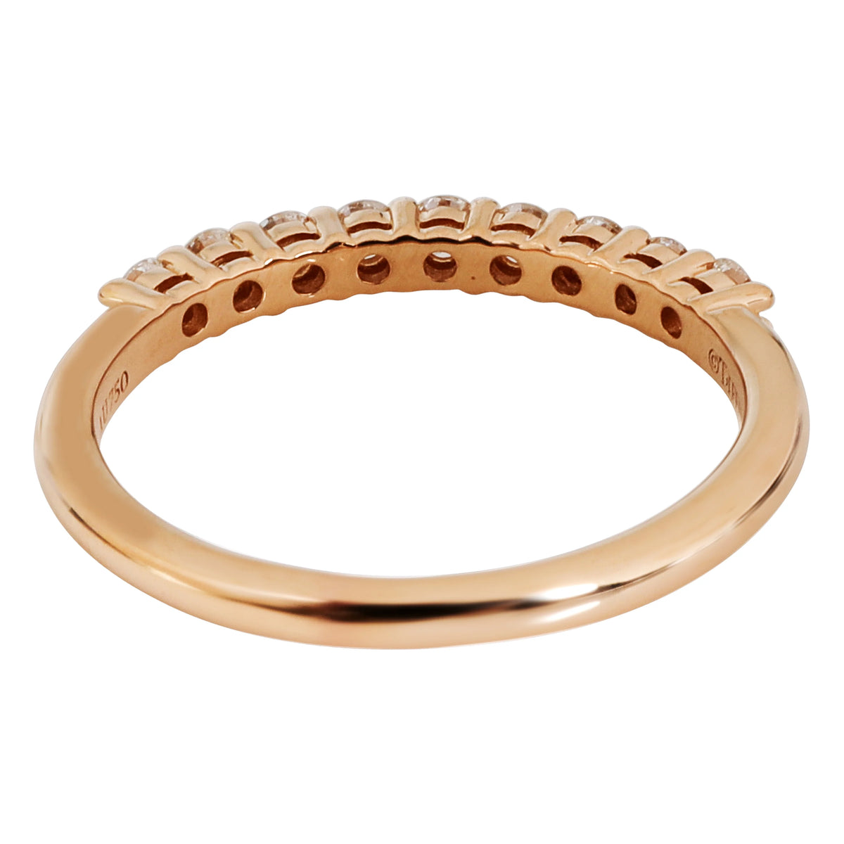 18k Rose Gold Diamond Wedding Band Q288
