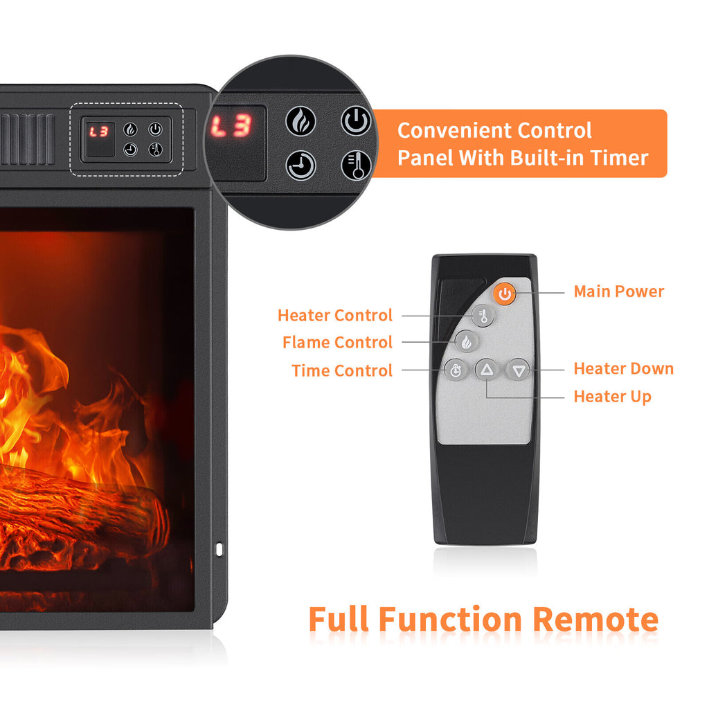23 inch Indoor Electric Fireplace Insert with Remote Control H511052