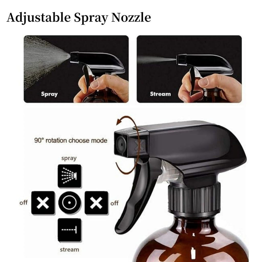 6 Pack 16 oz Amber Glass Spray Bottles T349728