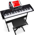 61-Key Electronic Keyboard Set with Stand, Bench, Headphones, Microphone M5637