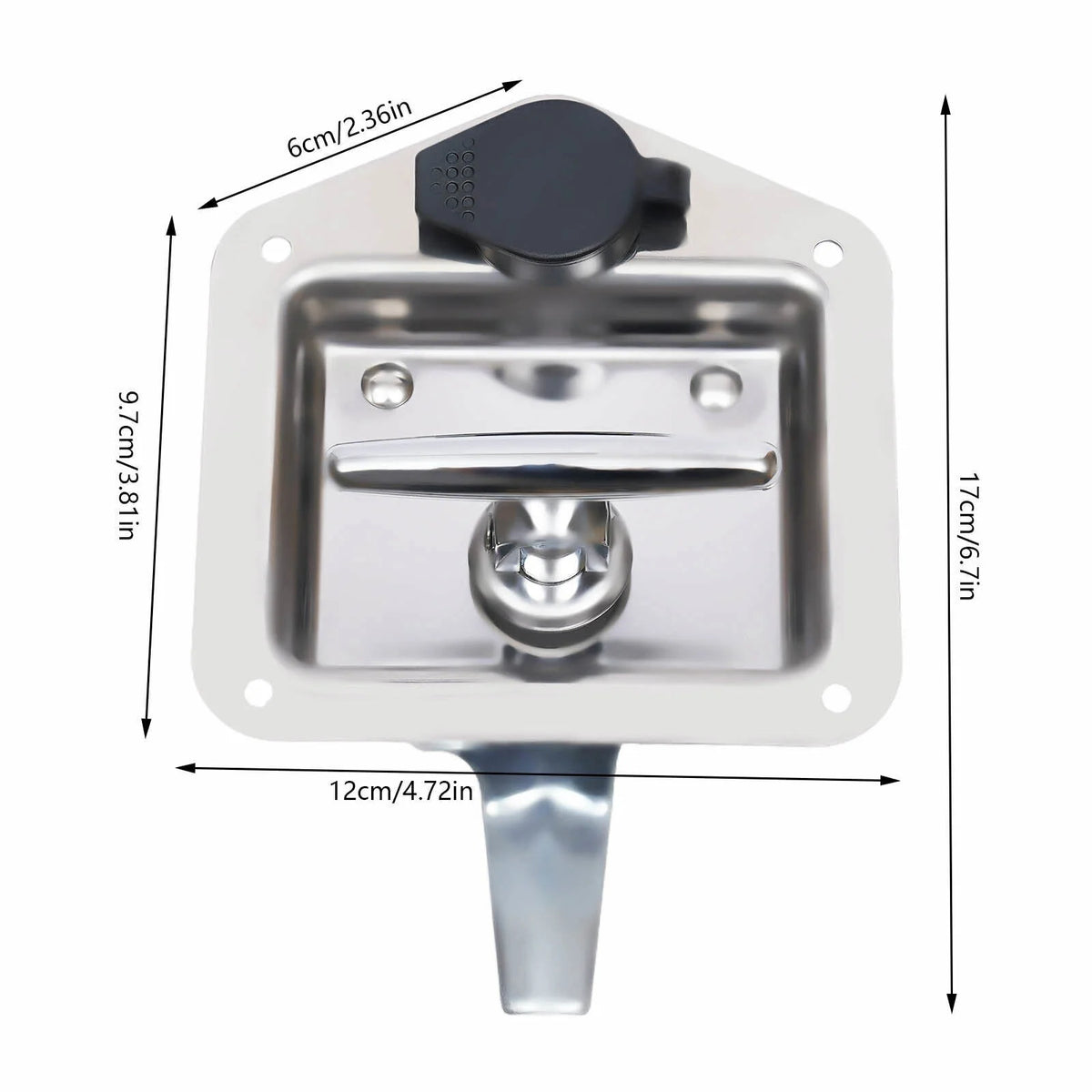 6Pcs Stainless Steel T-Handle Lock Tool Latch with Keys C17344