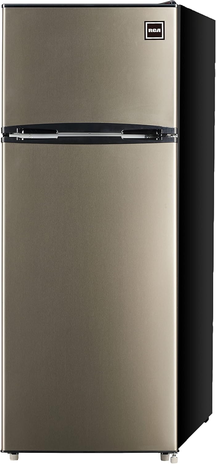 2 Door 7.5 cu. ft Refrigerator with Freezer, Platinum, Stainless S122189